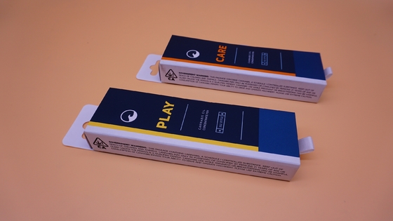 FSC ROHS Custom Cannabis Packaging with hangtag flap window, Vape Packaging Box and paper inner tray