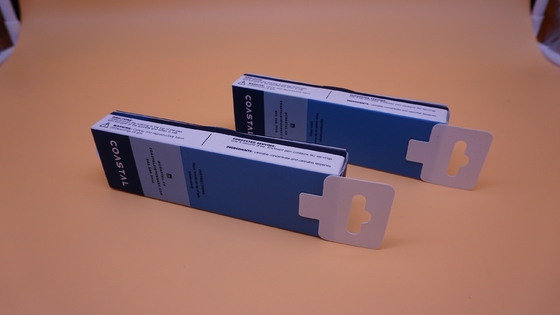 FSC ROHS Custom Cannabis Packaging with hangtag flap window, Vape Packaging Box and paper inner tray